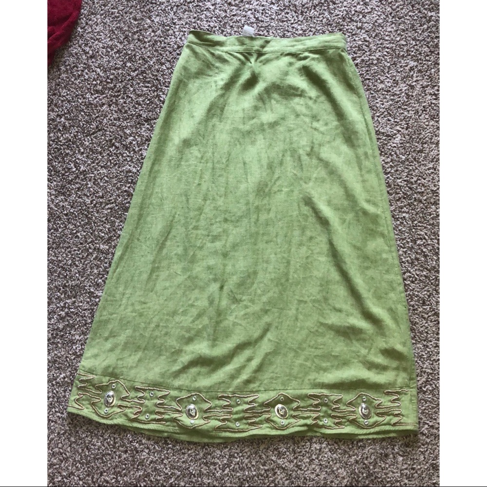 Green skirt
